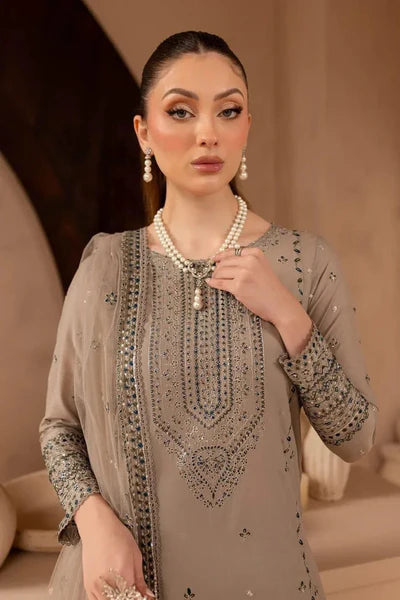 Chiffon Embellished 3-Piece Suit